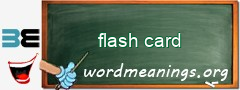 WordMeaning blackboard for flash card